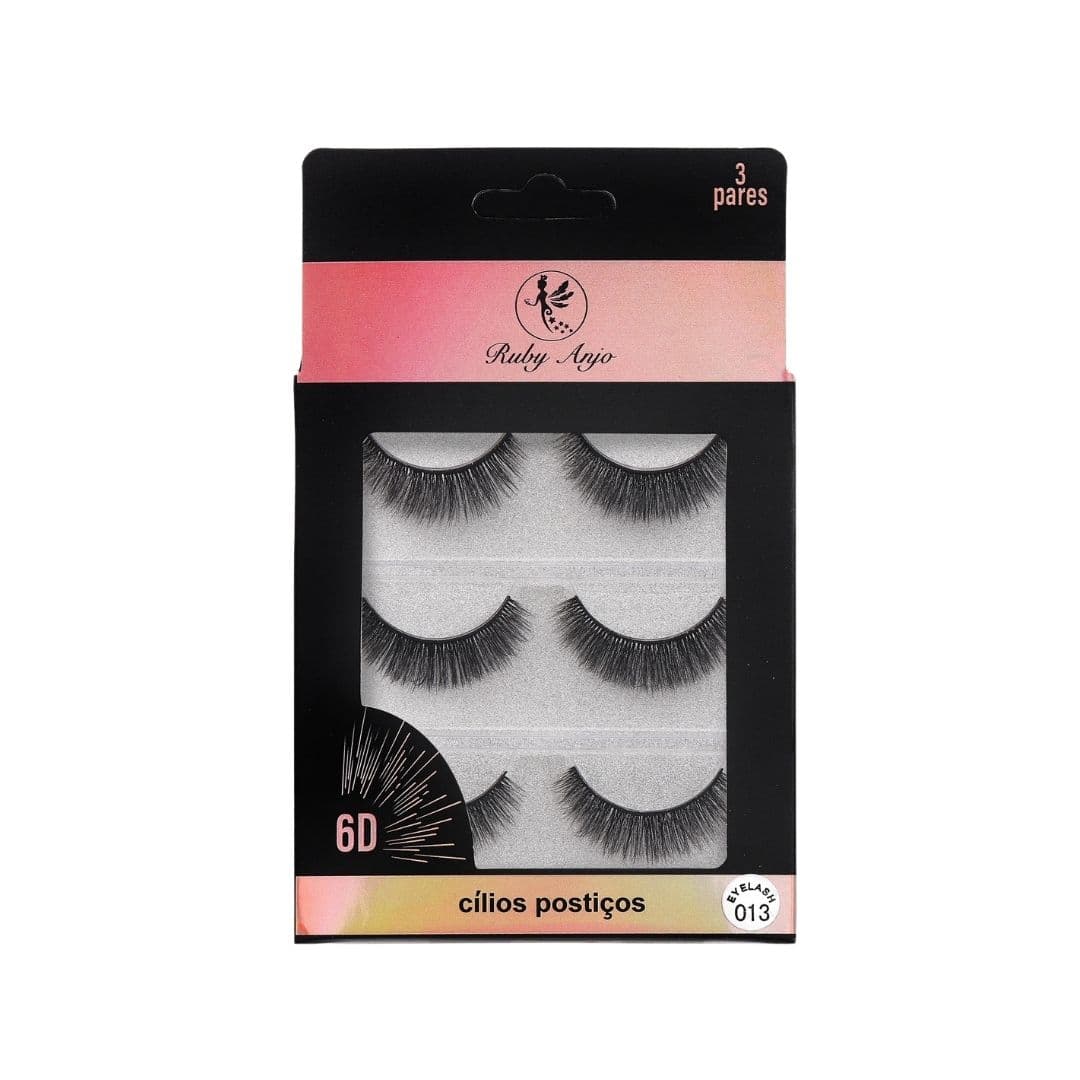 RA486 CILIOS POSTICOS 6DX013 3 PARES RUBY ANJO