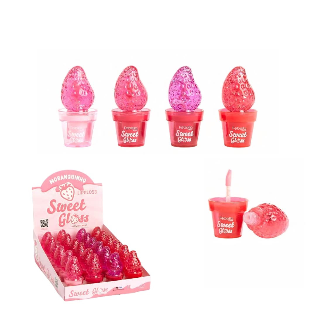 BM40143 LIPGLOSS MORANGUINHO CX/24 FEBELLA