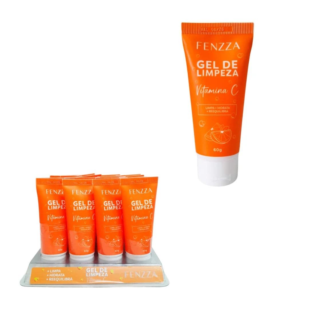 FZ26016 GEL DE LIMPEZA VITAMINA C CX/16 FENZZA MAKE UP