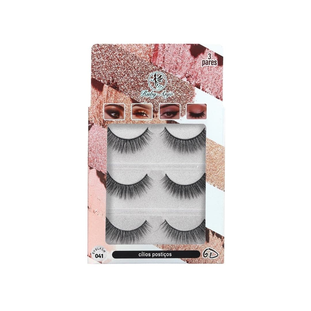 RA487 CILIOS POSTICOS 6DX041 3 PARES RUBY ANJO