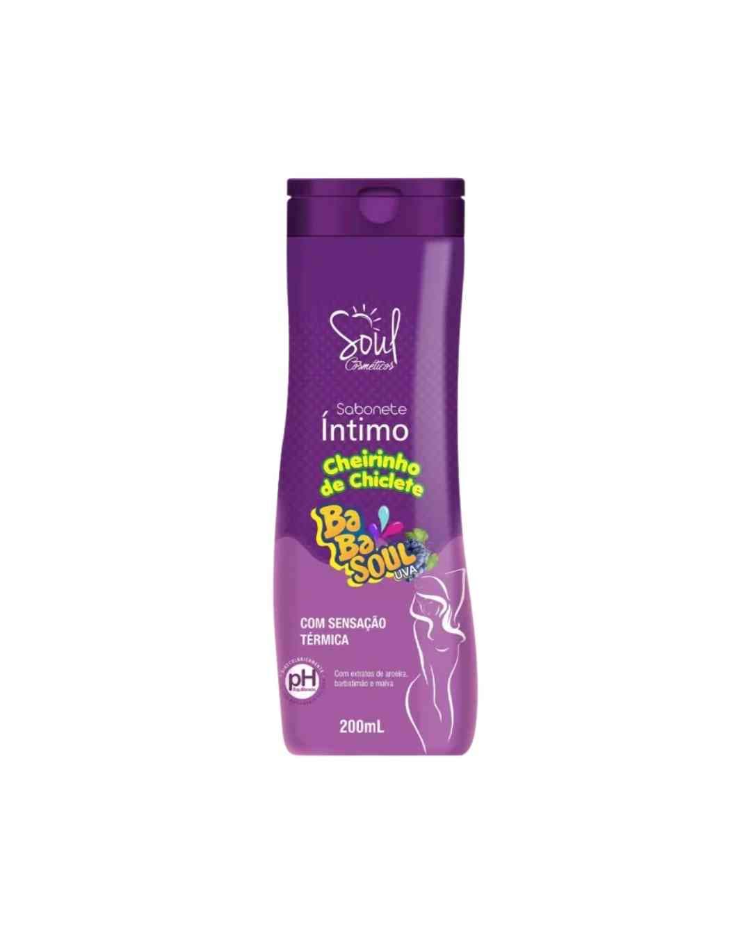 SABONETE INTIMO BABASOUL UVA 200 ML SOUL COSMETICOS