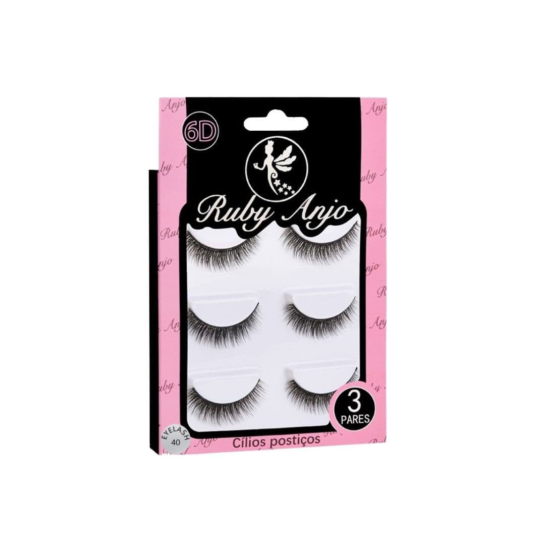 RA476 CILIOS POSTICOS 6DX40 3 PARES RUBY ANJO