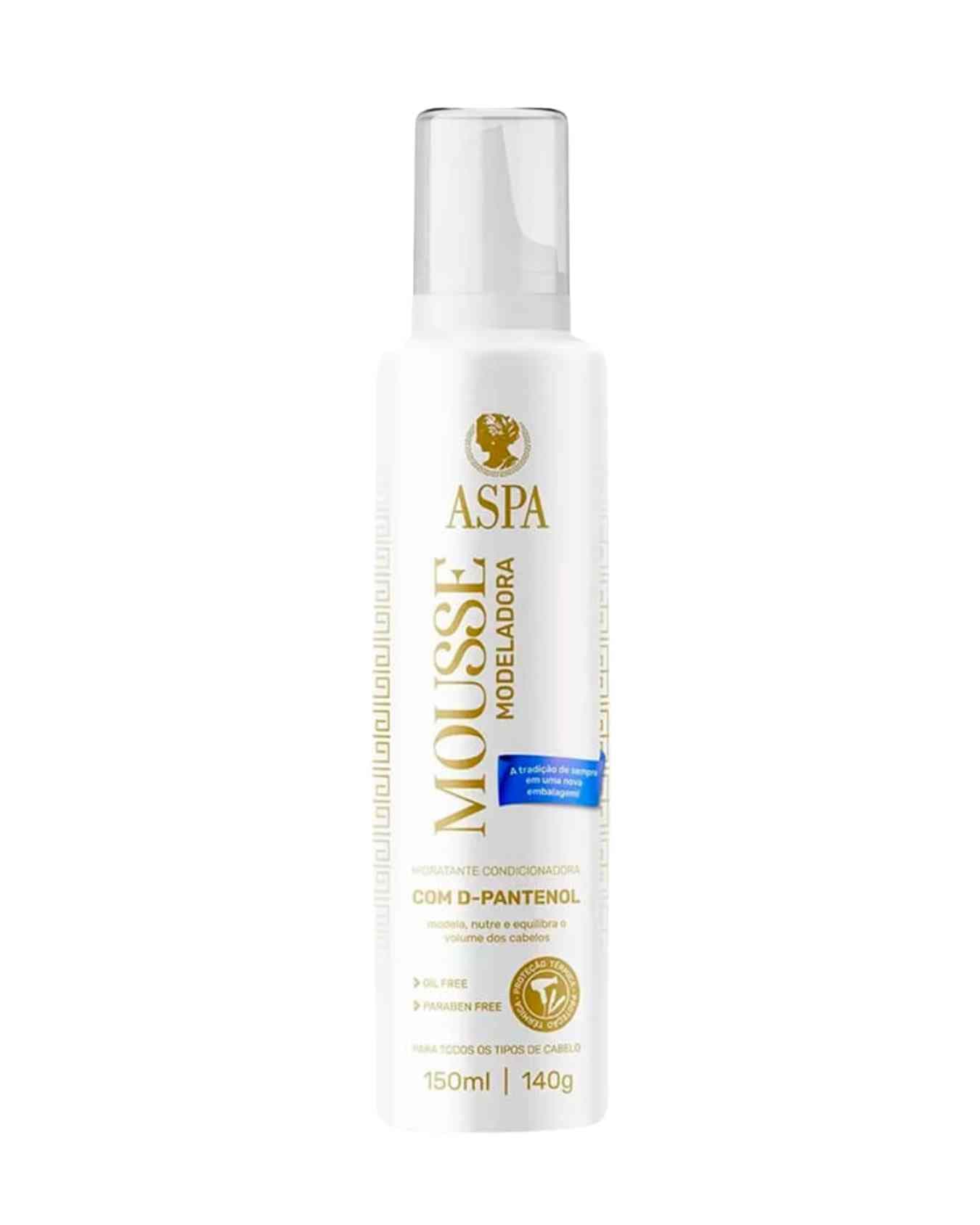 ASPA MOUSSE HIDRATANTE C/ PROTECAO TERMICA 150ML/140G ASPA