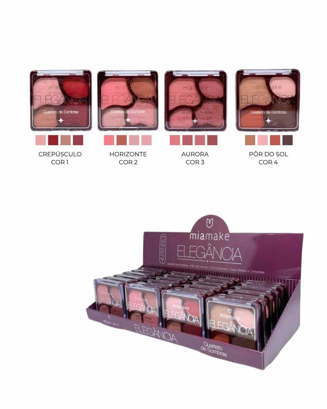 596 QUARTETO DE SOMBRAS ELEGANCIA CX/24 MIAMAKE