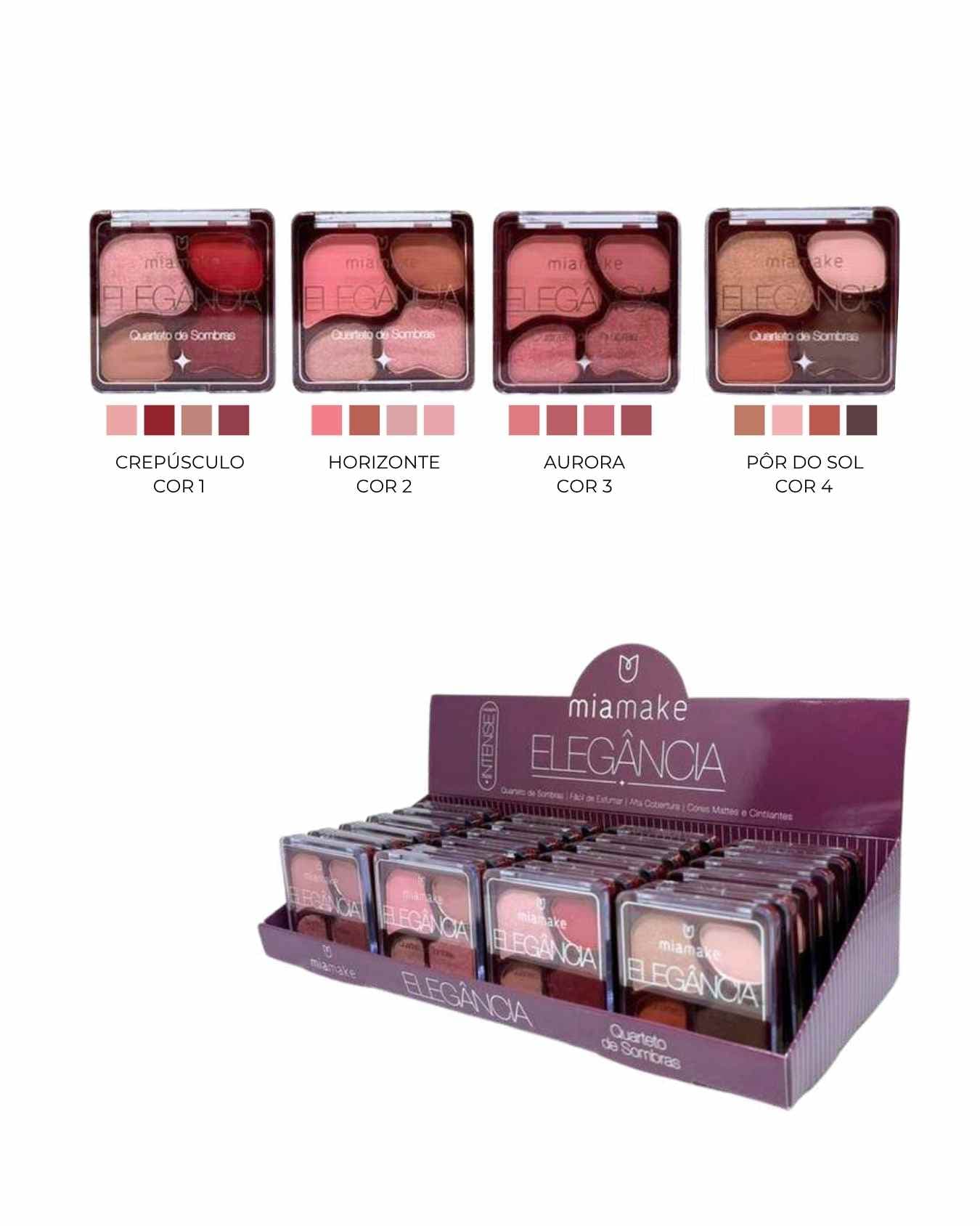 596 QUARTETO DE SOMBRAS ELEGANCIA CX/24 MIAMAKE