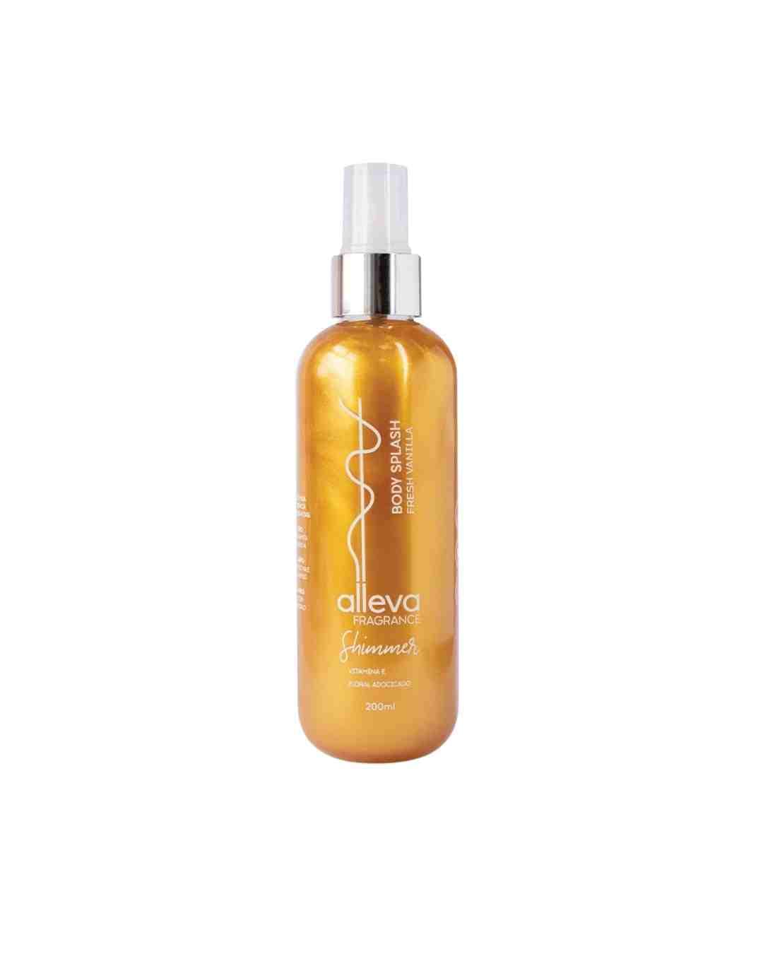 AL5050 BODY SPLASH SHIMMER FRESH VANILLA 200ML ALLEVA