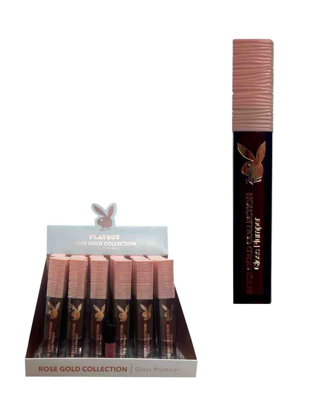 HB105721 GLOSS PLUMPER ROSE GOLD CX/24 PLAYBOY