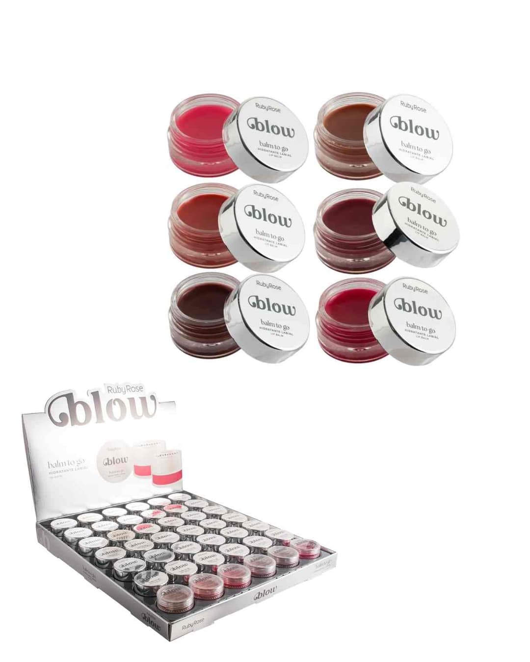HB L6508 HIDRATANTE LABIAL BALM TO GO BLOW RUBY ROSE CX/36