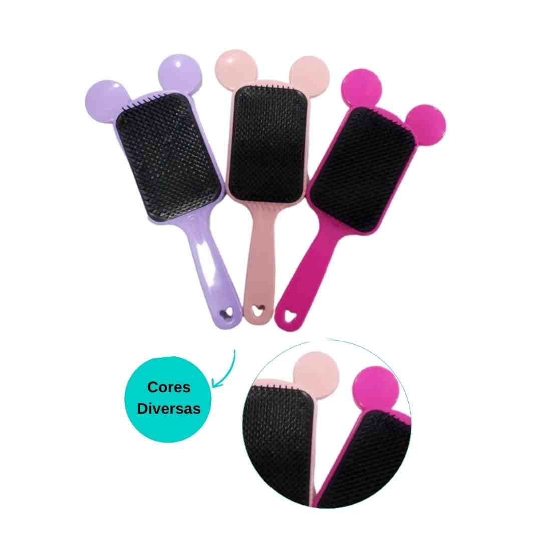 ES-13 ESCOVA DE CABELO RAQUETE FLEX QUADRADA MINNIE DAFU