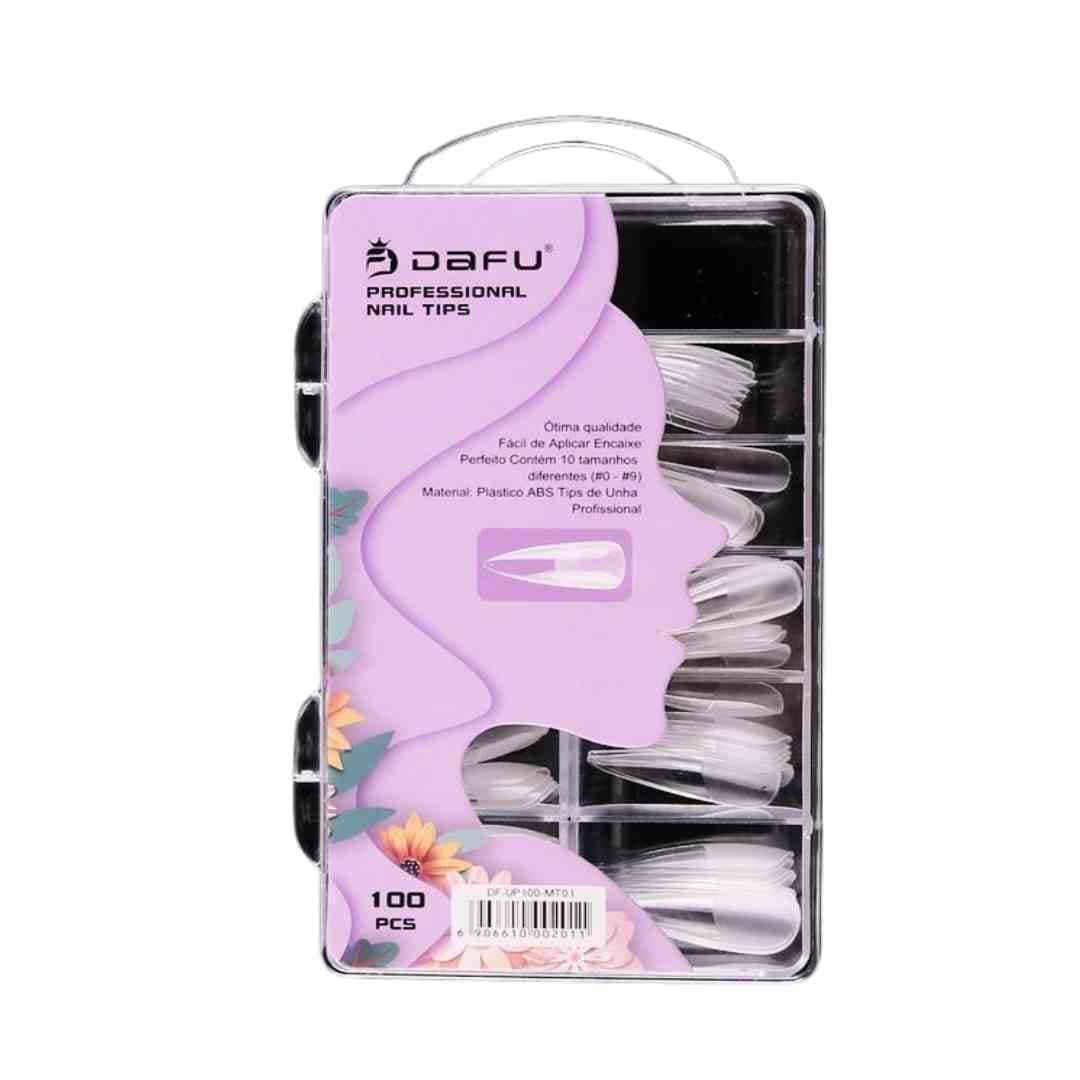 DF-UP100-MT01 UNHA POSTICA STILLETO TRANSP 100UN PC/12 DAFU