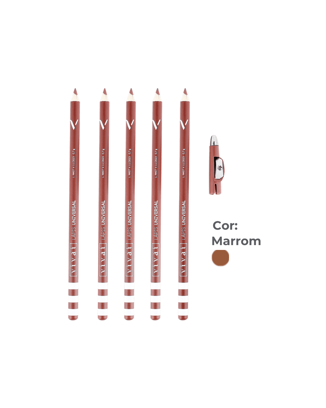 2035.1.1 LAPIS UNIVERSAL MARROM C/APONTADOR PC/12 VIVAI