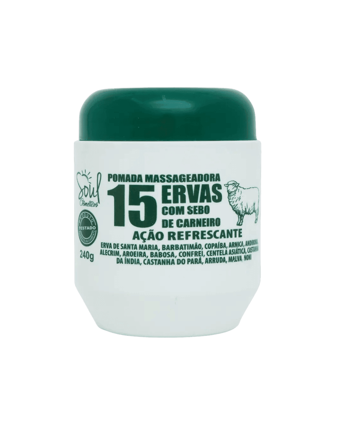 CREME SEBO DE CARNEIRO CACAU 240GR SOUL COSMETICOS