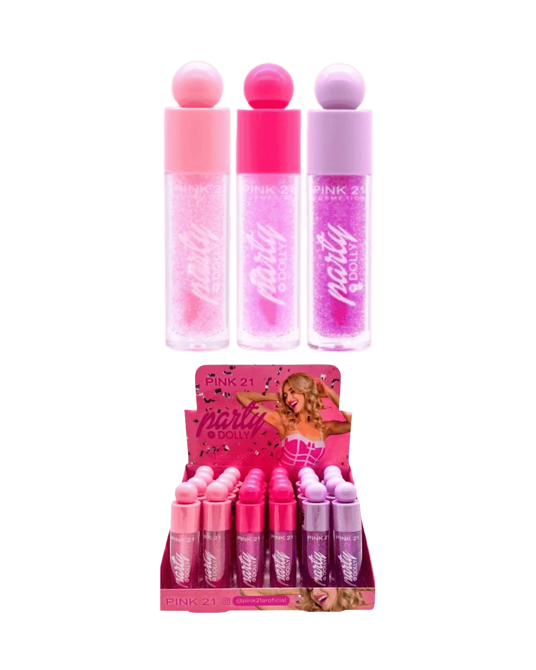 CS3787 LIP GLOSS PARTY DOLLY CX/24 PINK 21