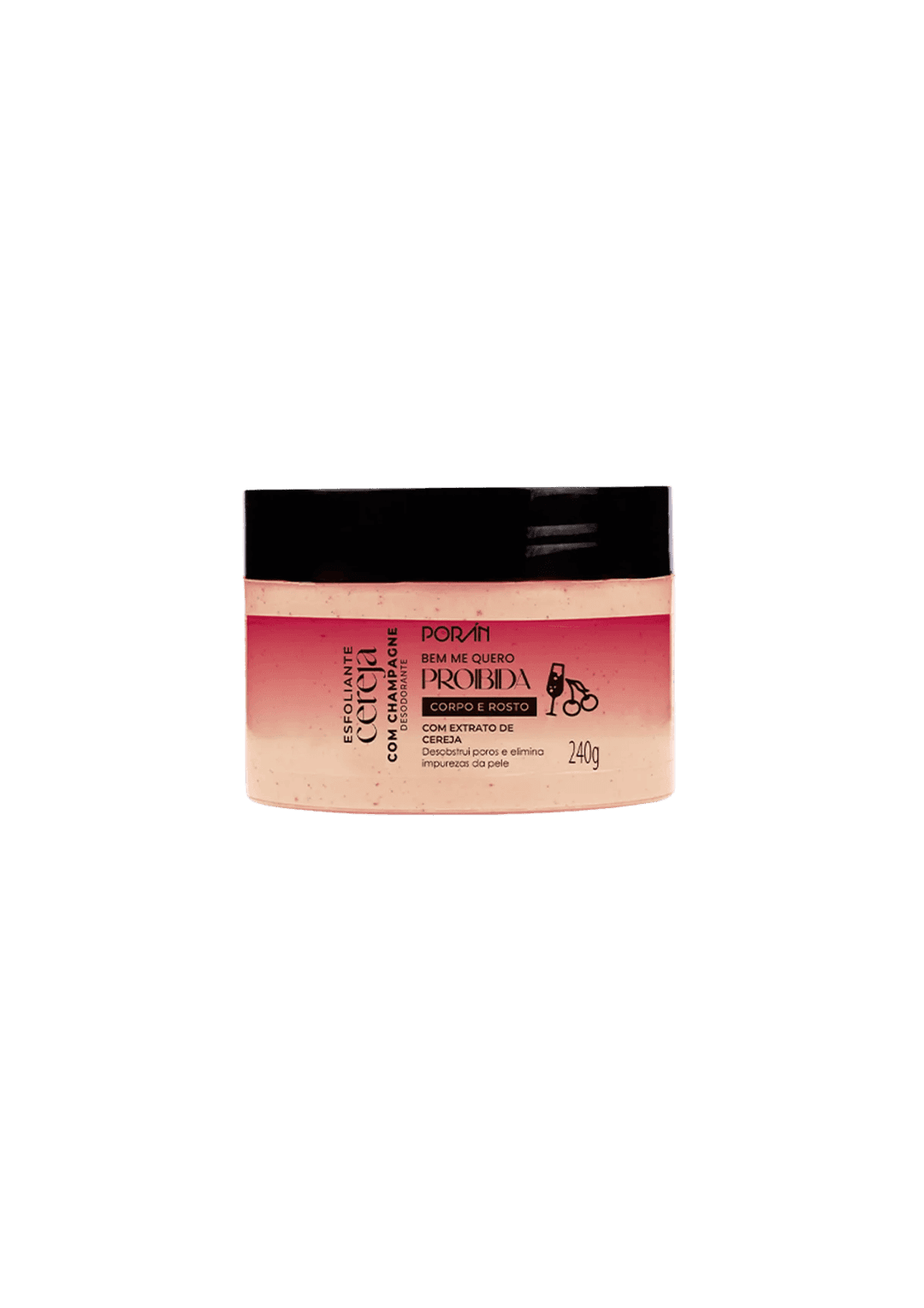 PR273 ESFOLIANTE CEREJA COM CHAMPANHE 240G PORAN