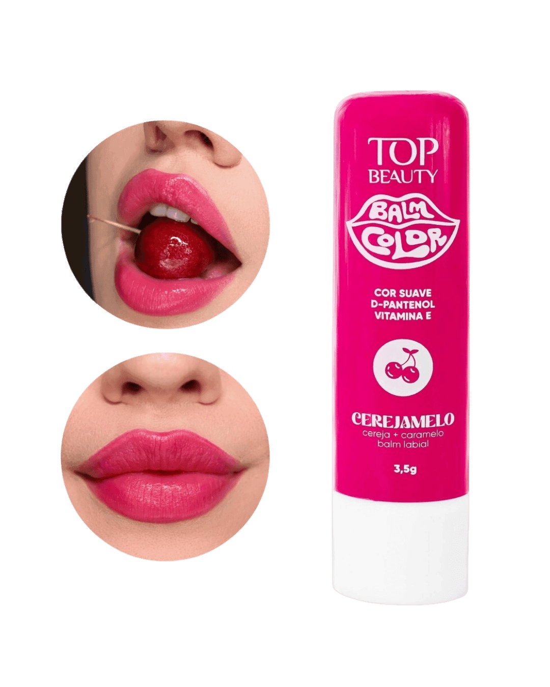 BALM COLOR CEREJAMELO 3,5G TOP BEAUTY
