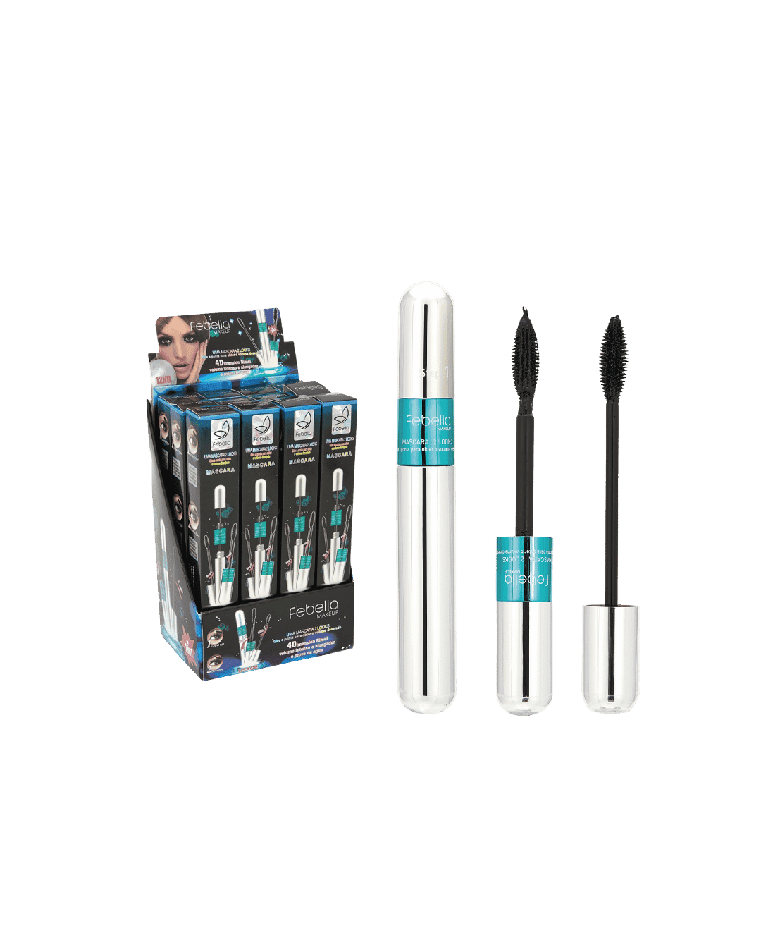 MA3041 MASCARA MEGA 2 EM1 CX/12 FEBELLA