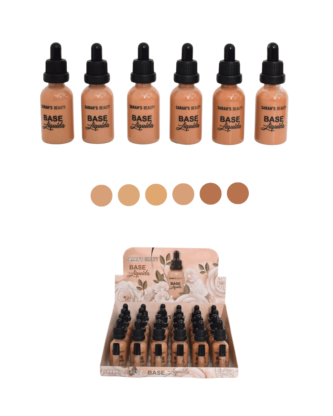S6574-A BASE LIQUIDA CX/24 SARAHS BEAUTY