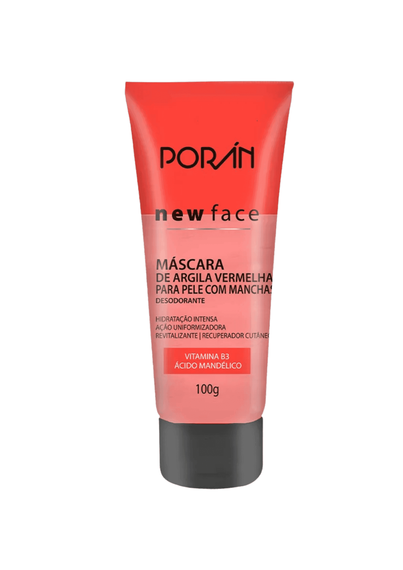 PR291 MASCARA ARGILA VERMELHA NEW FACE 100G PORAN 