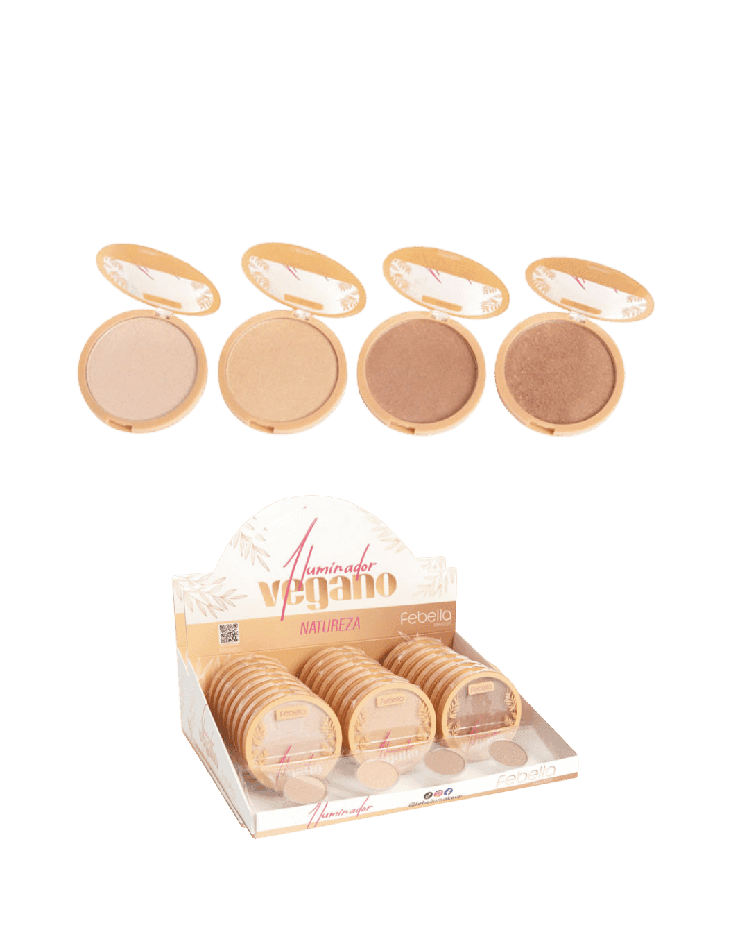 LF5016 ILUMINADOR FACIAL VEGAN 4 CORES CX/24 FEBELLA